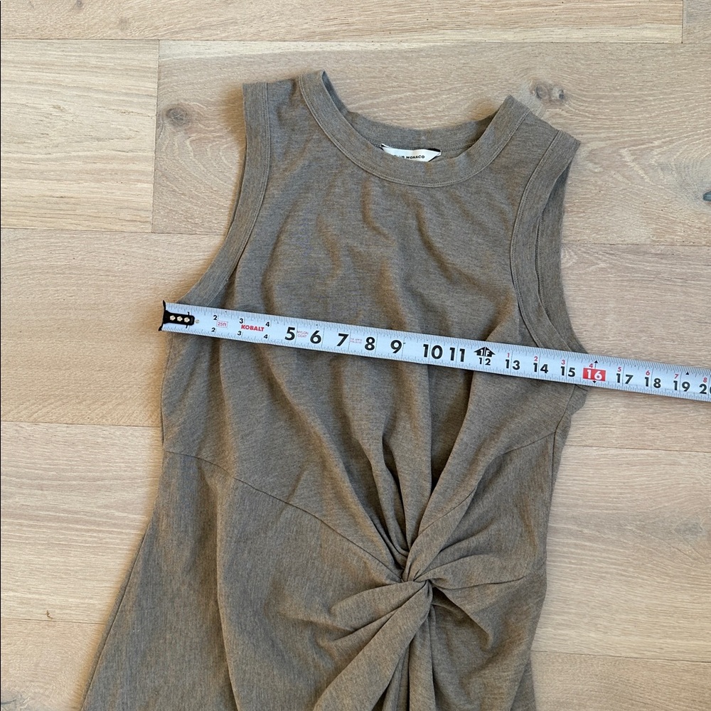 Club Monaco Sleeveless Maxi Dress in Taupe Twist Front - Picture 5 of 9